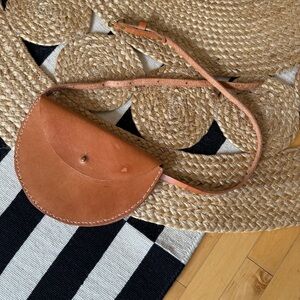 Luna Goods Half Moon Vegetable Tanned Leather Crossbody
